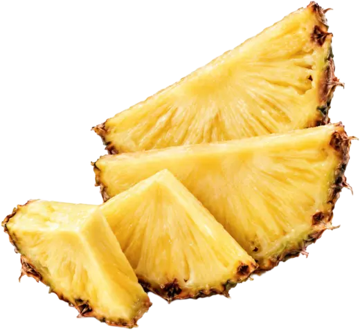 Pineapple, cut into wedges with the skin on