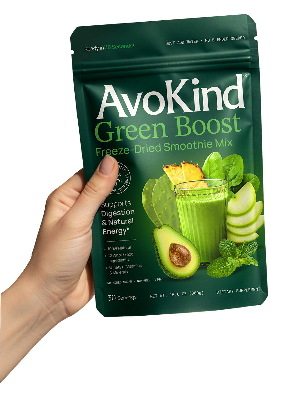 AvoKind Green Boost product packaging