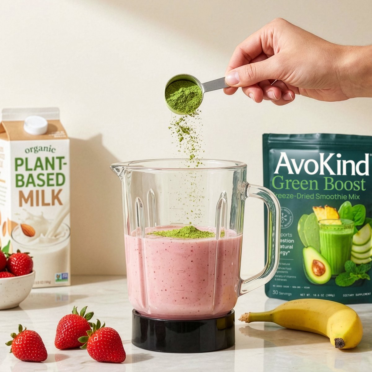 Pink Boost strawberry banana smoothie recipe