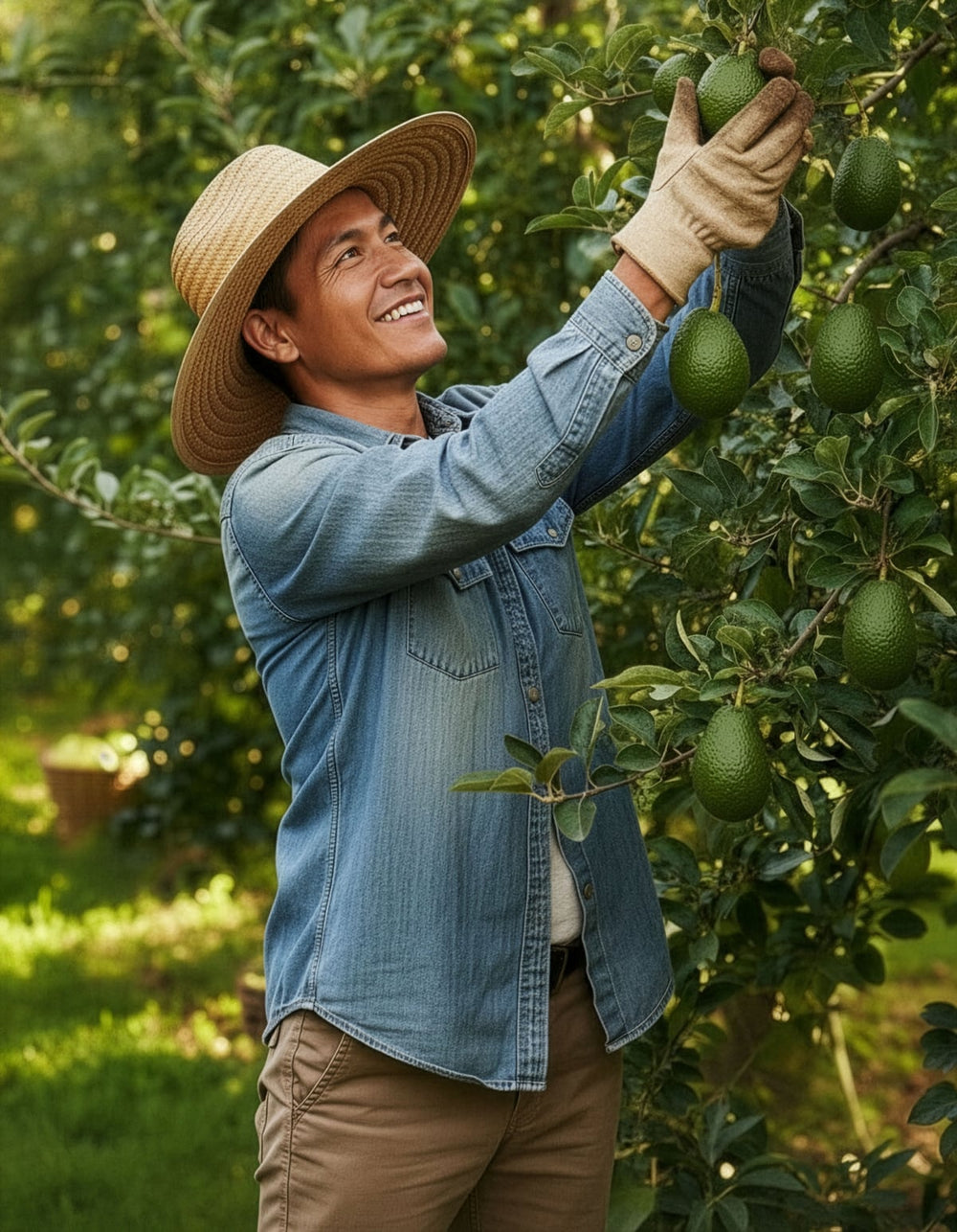 Farmer harvesting fresh produce for AvoKind Green Boost